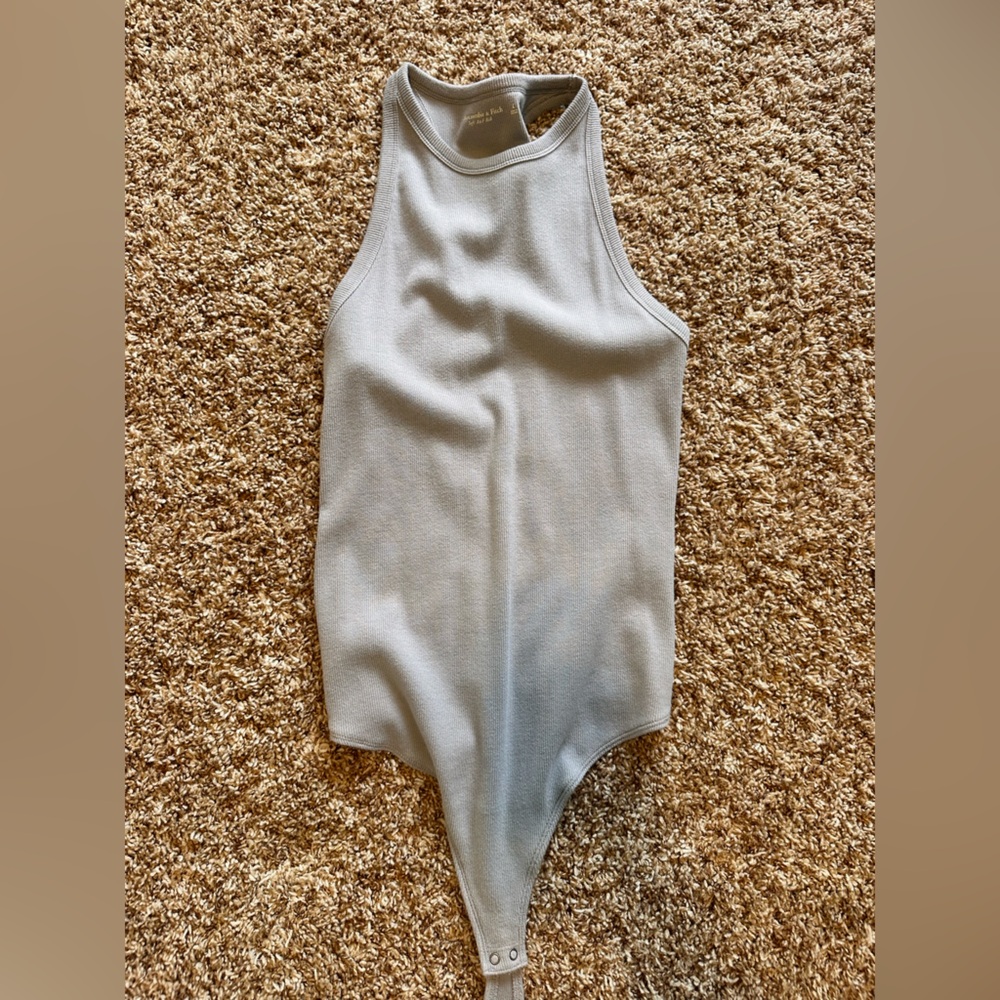Abercrombie & Fitch Soft Ribbed Top in Gray